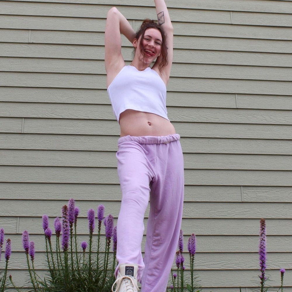 lavender aerie offline sweatpant joggers - size M tall